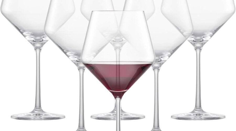ZWIESEL GLAS Pure Burgundy Red Wine Glass (Set of 6), Graceful Burgundy Glasses for Red Wine, Dishwasher-Safe Tritan Crystal Glasses, Made in Germany (23 Ounce)