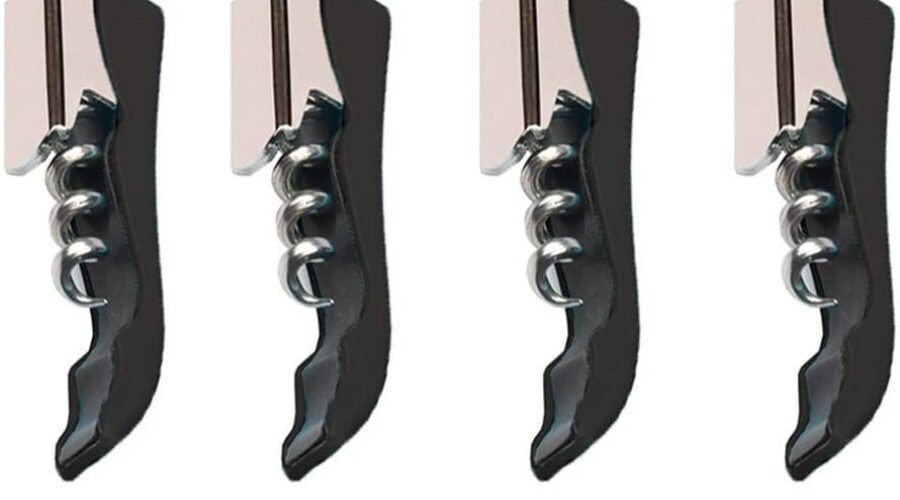 Professional Waiter Corkscrew Wine Openers Set (4 PCS),Upgraded with Heavy Duty Stainless Steel Hinges Wine Key for Restaurant Waiters, Sommelier, Bartenders