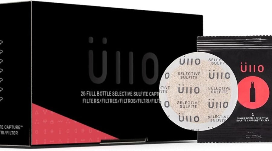 Ullo Full Bottle Replacement Filters (25pack) With Selective Sulfite Technology To Make Any Wine Histamine and Sulfite Preservative Free