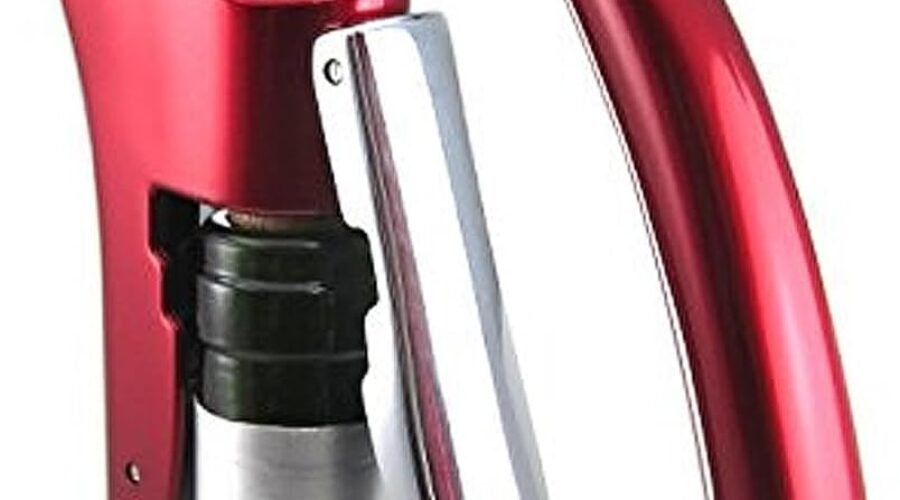 KAYCROWN Wine Bottle Opener, Vertical Lever Corkscrew with Built in Foil Cutter Design, Manual Handheld Corkscrew with Ergonomic Lever Pump