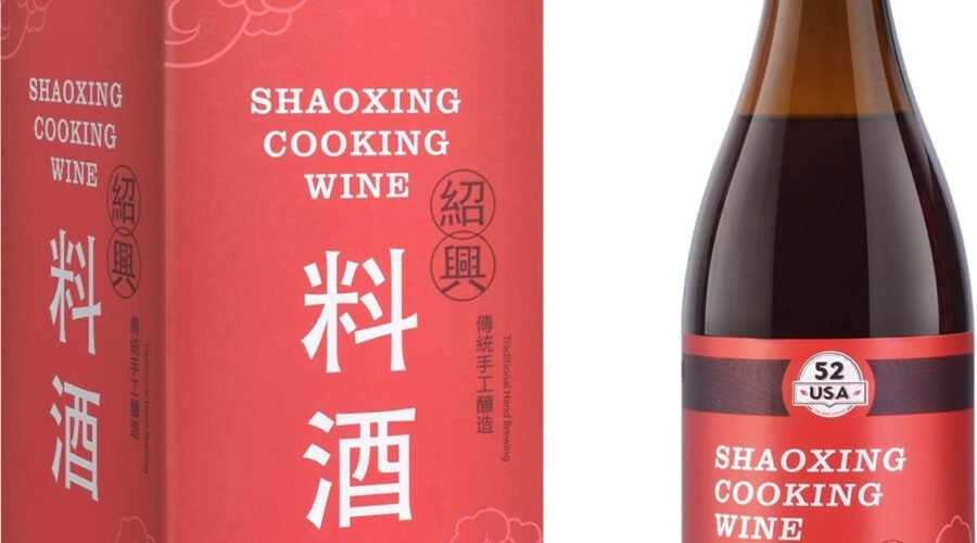 52USA Shaoxing Cooking Wine 21.64 fl oz, Chinese Asian Cooking Wine, Shao Hsing Rice Wine, Shaoxing Rice Wine, Hsing Rice Wine, Fermented Rice Wine, Homemade Asian Cooking