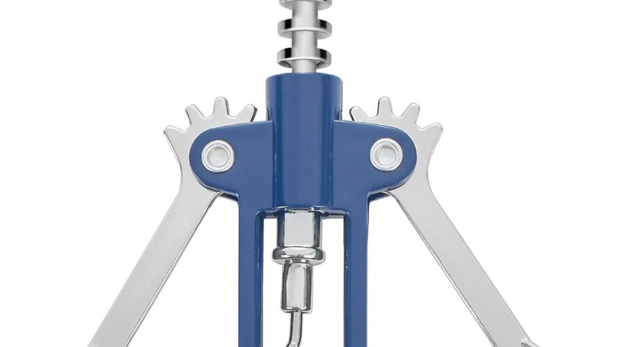 Wine Opener,Multifunctional Bottles Opener Zinc Alloy Corkscrew Wine Opener with Ergonomic Wing Handle (navy blue)