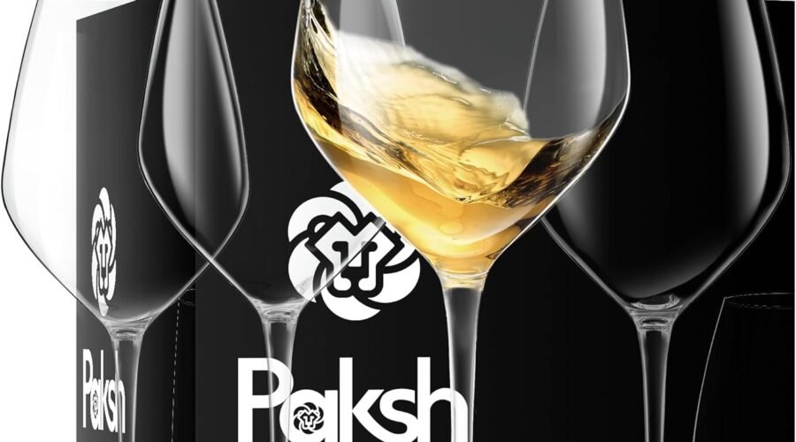 Paksh Novelty Italian White Wine Glasses – – Wine Glass Set for Parties, Weddings, Gifting – Clear Wine Glass, for Red and White Wine – Christmas Gift for Women & Men