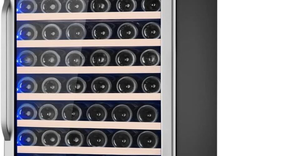 24 Inch Wine Cooler Refrigerator, 179 Bottles Professional Wine Cellars with Powerful Compressor,Quiet Operation and Elegant Design for The Wine Lovers
