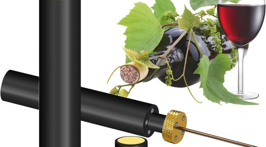 Wine Opener Travel Portable Pocket Air Pressure Pump Wine Bottle Opener Assemblable Design Corkscrew 7S Quick Bottle Opening for Home, Restaurant, Party