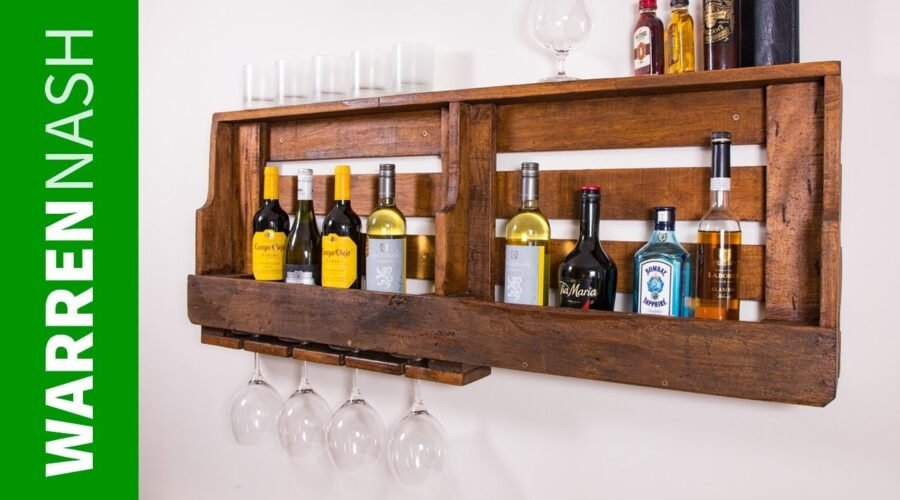 Make a Pallet Wine Rack with Glass Holder in a Day – Easy DIY by Warren Nash
