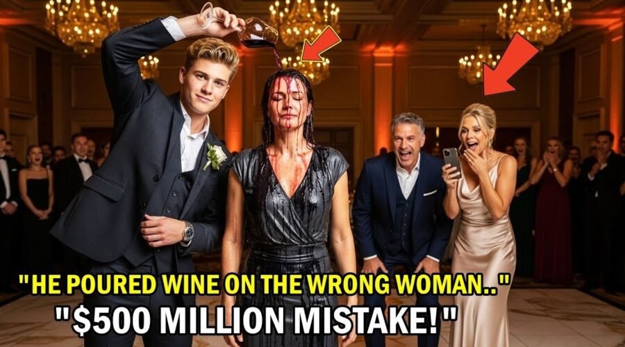 Rich Boy Poured Wine on a CEO Woman — His Parents Laughed… Until She Canceled Their $500M Deal