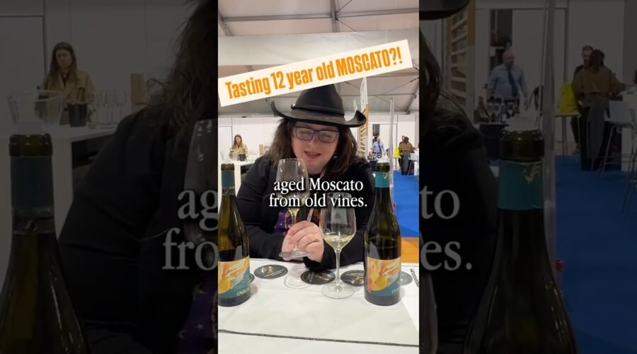 Tasting Aged Moscato at Vinitaly. Italian wine is full of surprises! Cadgal winery #italianwine