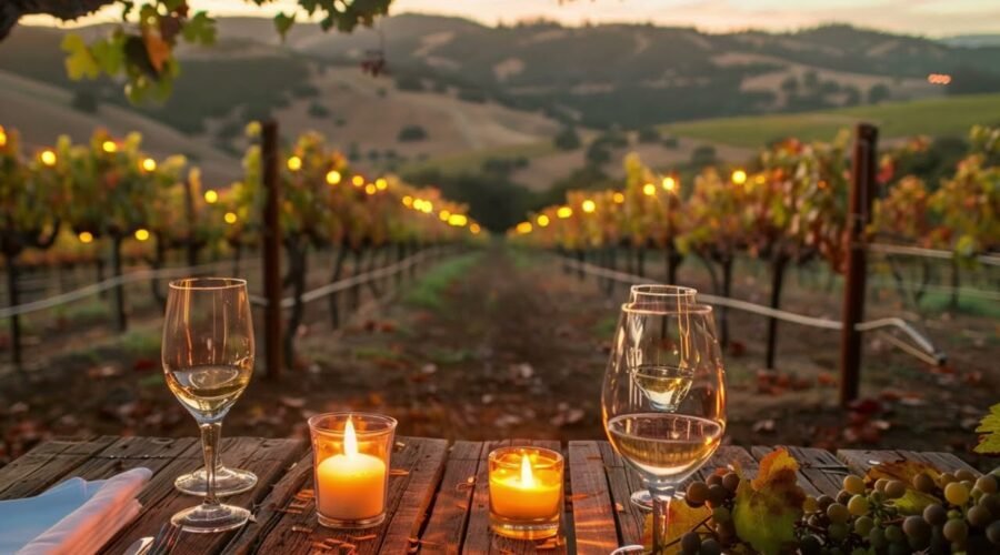 Romantic Napa Valley Vineyard Evening 🍷 | California Jazz Ambience for Relaxation & Wine Lovers