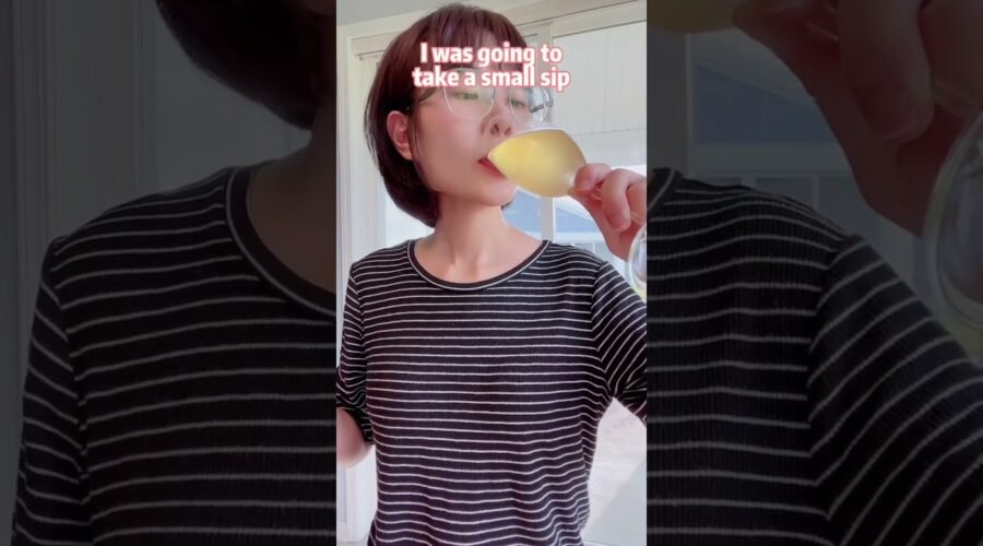 Trying my homemade apple wine