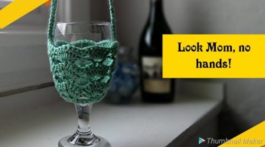 ⭐Crochet Wine Glass Holder⭐ Day 2 Scrap yarn crochet projects