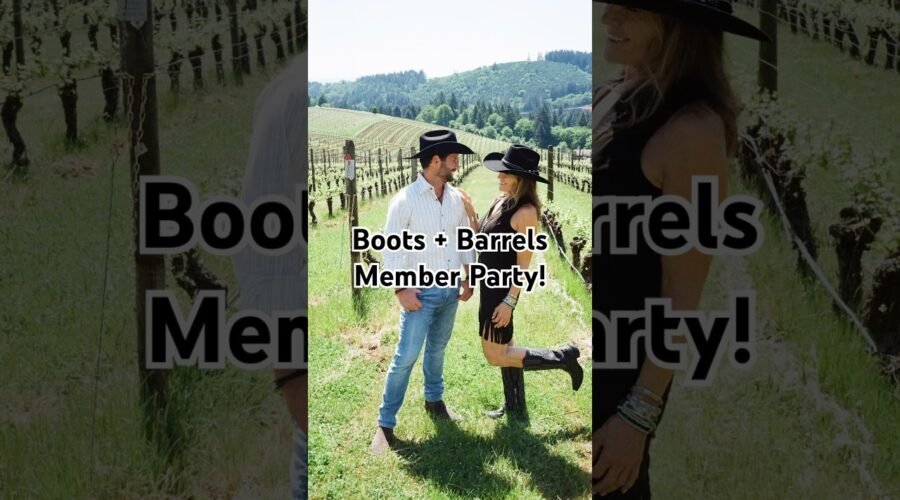 Boots + Barrels Member Party! 🤠👢#winery #vineyard #winetasting