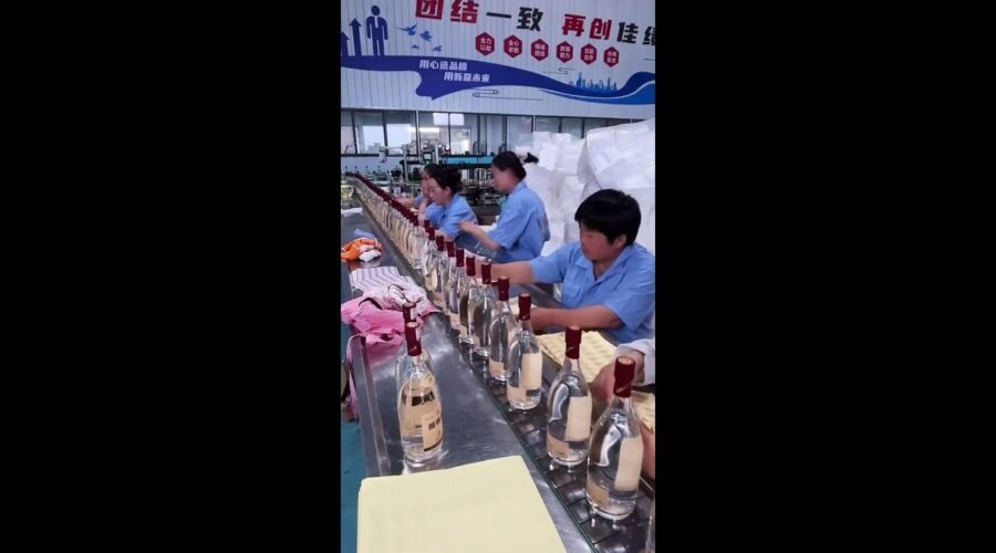 Sharing of packaging processes at a winery.