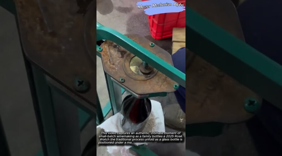 Traditional Handcrafted Bottling Process of 2025 Rosé Wine #worker #process #diy #wine #tradition